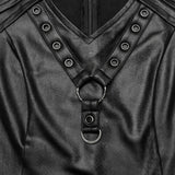 Zine Faux Leather Top PunkRave