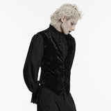 Jackdaw Men's Gothic Velvet Waistcoat in Black
