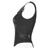 Cloister Women's Gothic Zipped Top in Black & SI
