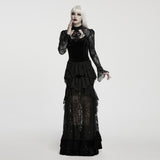 Marchesa Women's Gothic Skirt with Lace in Black