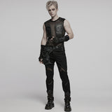 Akerbeltz Cyberpunk Fishnet Armor Plate Top Men's