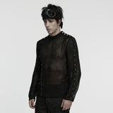 Wolfsbane Men's Gothic Mesh Longsleeve in Black