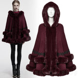Usha Gothic Faux Fur Cloak