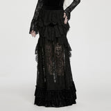 Marchesa Women's Gothic Skirt with Lace in Black