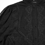 Avalon Gothic Chiffon Shirt Men's in Black