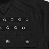 Alphard Gothic Cotton Eyelet Short-Sleeve Shirt Men's