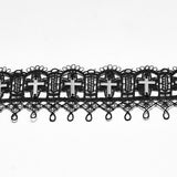 Vesper Cross Lace Choker