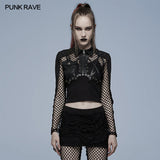 Ossuarium Gothic Mesh and Faux Leather Jacket