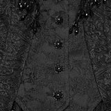 Caliban Women's Gothic Waistcoat with Beading in Black