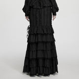Black Lily Women's Victorian Vintage Skirt in Black