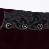 Thyrsus Men's Gothic Pants with Velvet in Red