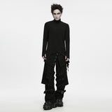 Vespers Men's Gothic Shadow Turtle Neck T-shirt in Black