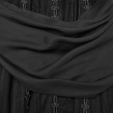 Tartarus Women's Gothic Strapless Embroidered Dress in Black