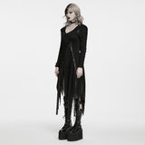 Simulacrum Women's Punk Hooded Asymmetrical Dress in Black