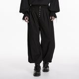 Laudanum Men's Gothic Trousers with Button-Front Waistband in Black