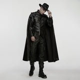 Walpurgis Gothic Faux Leather Cloak Coat Men's