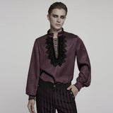 Aconite Men's Gothic Shirt in Red