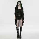 Dead Calm Women's Gothic Woven Mesh Sleeveless Hood