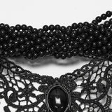 Berenice Beaded Lace Choker Necklace