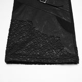 Ghost Orchid Men's Punk Studded Wide Leg Trousers in Black