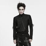 Rossetti Men's Gothic Lace-Up Zipped Top in Black