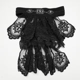 Hecate Men's Dandy Jabot Collar Tie in Black