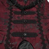 Aconite Men's Gothic Waistcoat with Chain Detail in Black