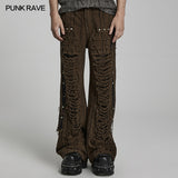 Arcas Gothic Distressed Denim Black Pants Men's