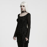 Antimony Women's Gothic Long Sleeve Top in Black