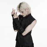 Henbane Men's Gothic Gloves with Studded Details in Black