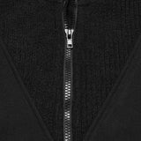 Vault Men's Gothic Eyelets Zipped Jacket in Black