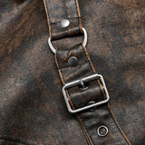 Huxley Steampunk Waxed Canvas Buckle Capelet Coat Men's