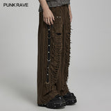 Arcas Gothic Distressed Denim Black Pants Men's