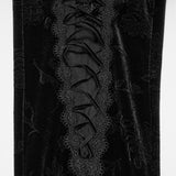 Lakesong Women's Gothic Leggings with Corset Lacing in Black