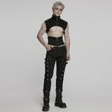 Evander Gothic High Neck Zipped Collar Top Men's