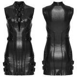 Christabel Women's Gothic Cyber Punk Dress in Black