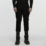 Auber Men's Punk Techwear Trousers in Black