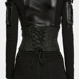 Berenice Women's Gothic Corset with Lacing in Black