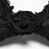 Carmilla Women's Gothic Crown with Feather Wings in Black