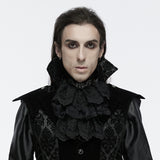 Hecate Men's Dandy Jabot Collar Tie in Black