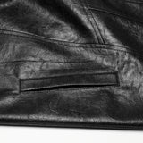 Malenfer Gothic Distressed Faux Leather Studded Coat Men's