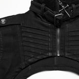 Evander Gothic High Neck Zipped Collar Top Men's