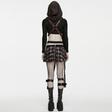 Morpheus Steampunk Hooded Drape Shrug in Coffee