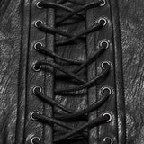 Labradorite Women's Gothic Corset with Metal in Black