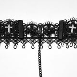 Vesper Cross Lace Choker
