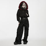 Hemlock Buckle Denim Wide Leg Baggy Trousers