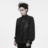 Montresor Men's Punk Asymmetrical Shirt in Black