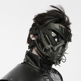 Dark Reverie Gothic Mask with Chain Detail in Black