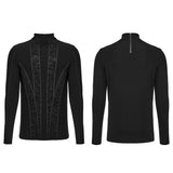 Sloe Men's Punk Longsleeve T-shirt in Black