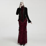 Porphyria Women's Gothic Woven coat in Black & Red